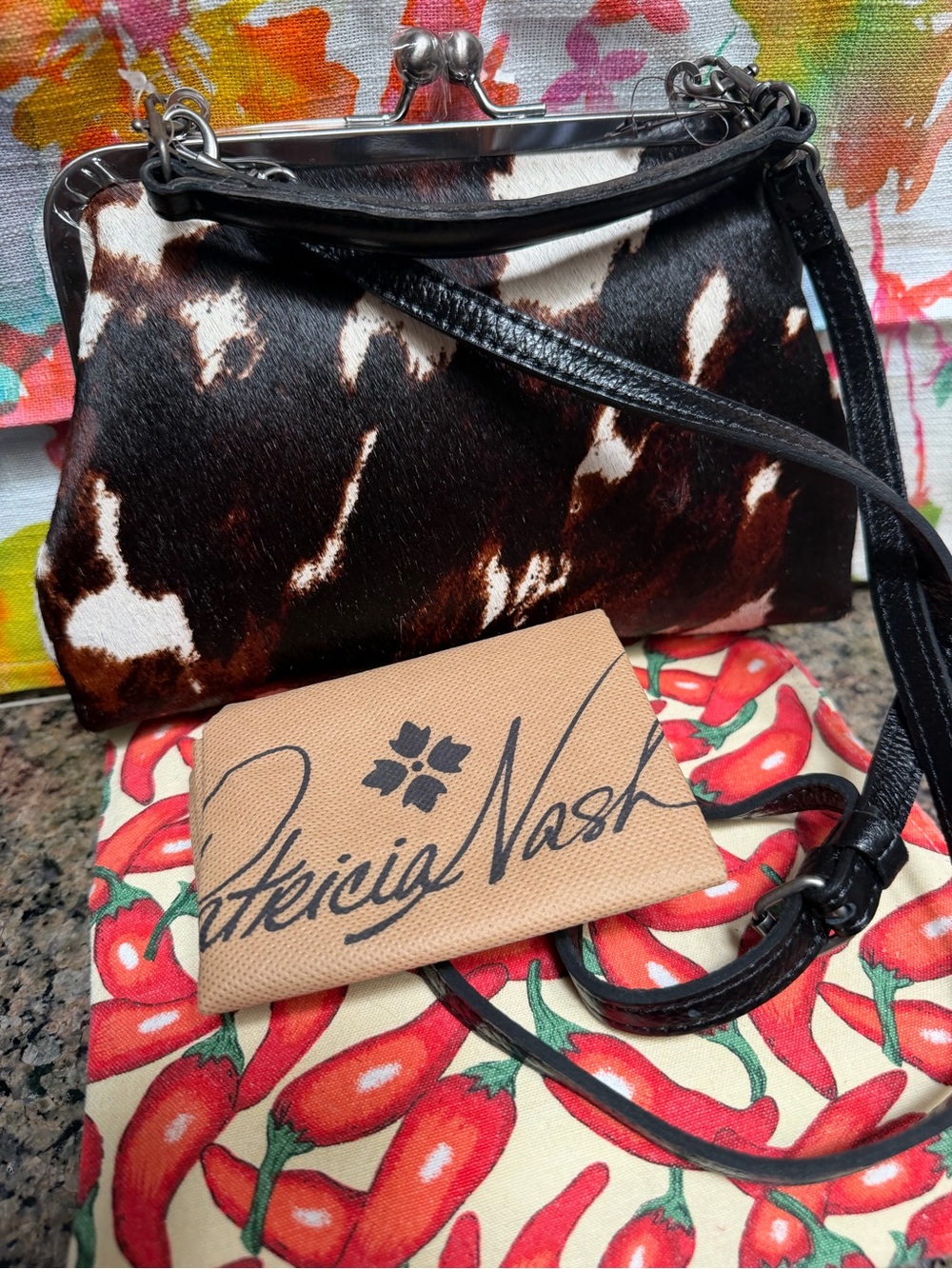 Patricia Nash Kisslock Verena Cavalino Convertible Crossbody NWOT